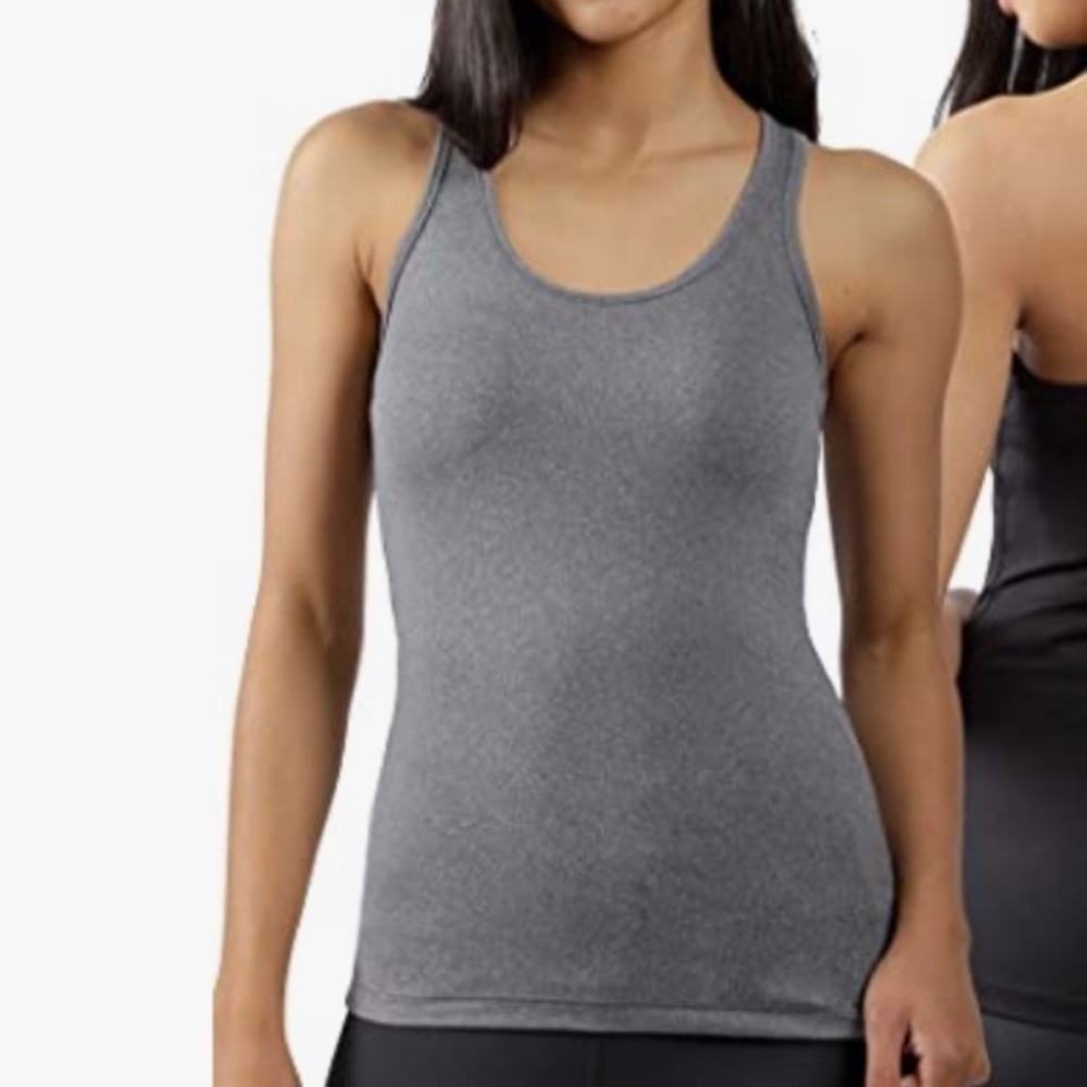Yogalicious | Racerback Gray Tank Medium